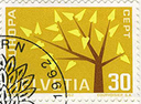 1962, EUROPA, Abart:&quot;Kurzer Ast&quot;