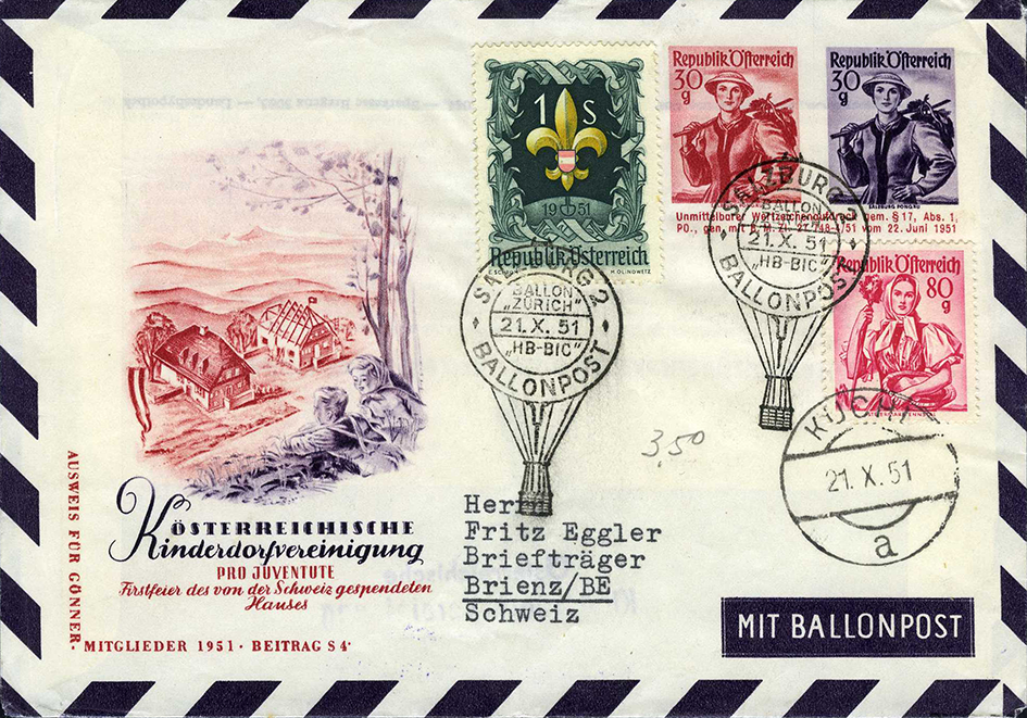 1948-1968, Ballonpost INTERNATIONAL-Spezialsammlung