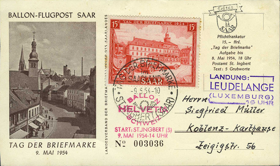 1948-1968, Ballonpost INTERNATIONAL-Spezialsammlung