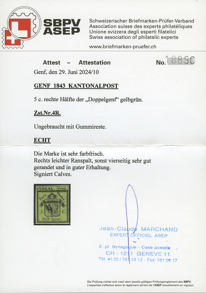 1843, Doppelgenf, rechte Hälfte