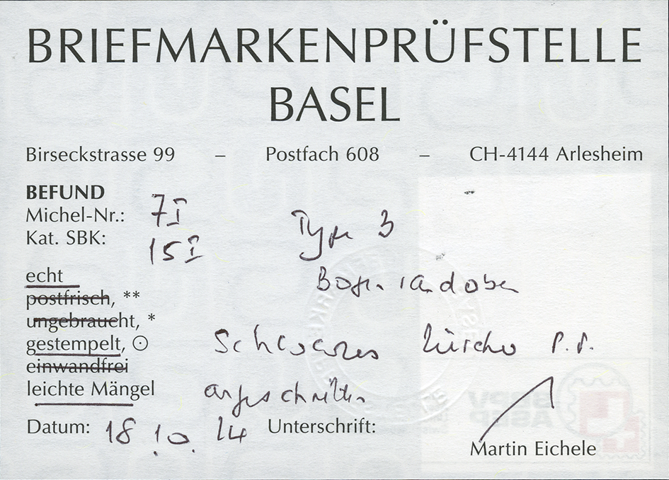 Type 3 mit Bogenrand
