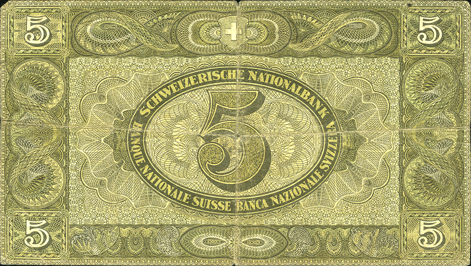 5 Franken Banknote Schweiz, 2. Emission (1913-1952)