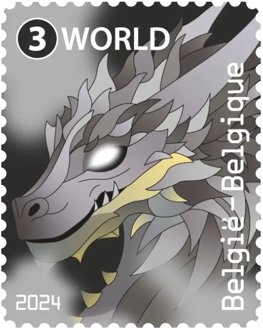 2024, Crypto Stamp "Drache blau", Niederlande