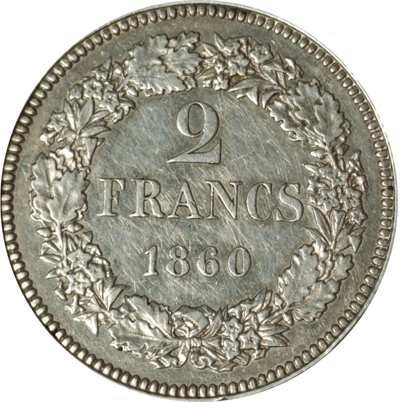 1860, 2 Fr. Silber-Kursmünze, Probeprägung