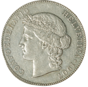 1907, 5 Fr. Silber-Kursmünze Helvetia Kopf