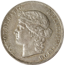 1908, 5 Fr. Silber-Kursmünze Helvetia Kopf
