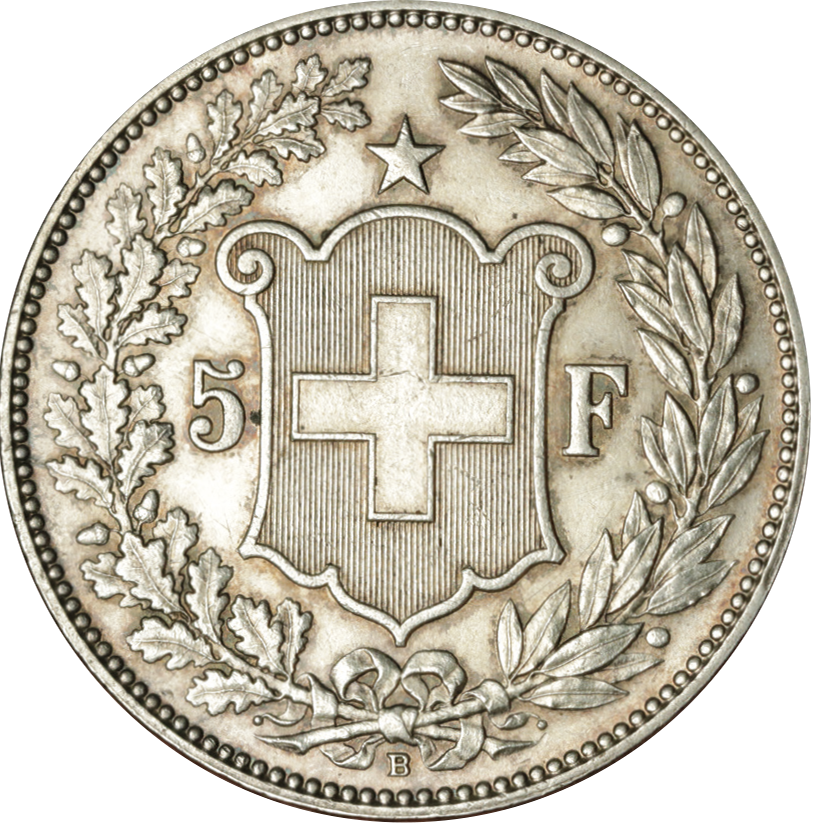 1909, 5 Fr. Helvetia-Kopf