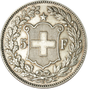 1909, 5 Fr. Helvetia-Kopf