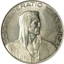 1925, 5 Fr. Silber-Kursmünze Hirtenkopf