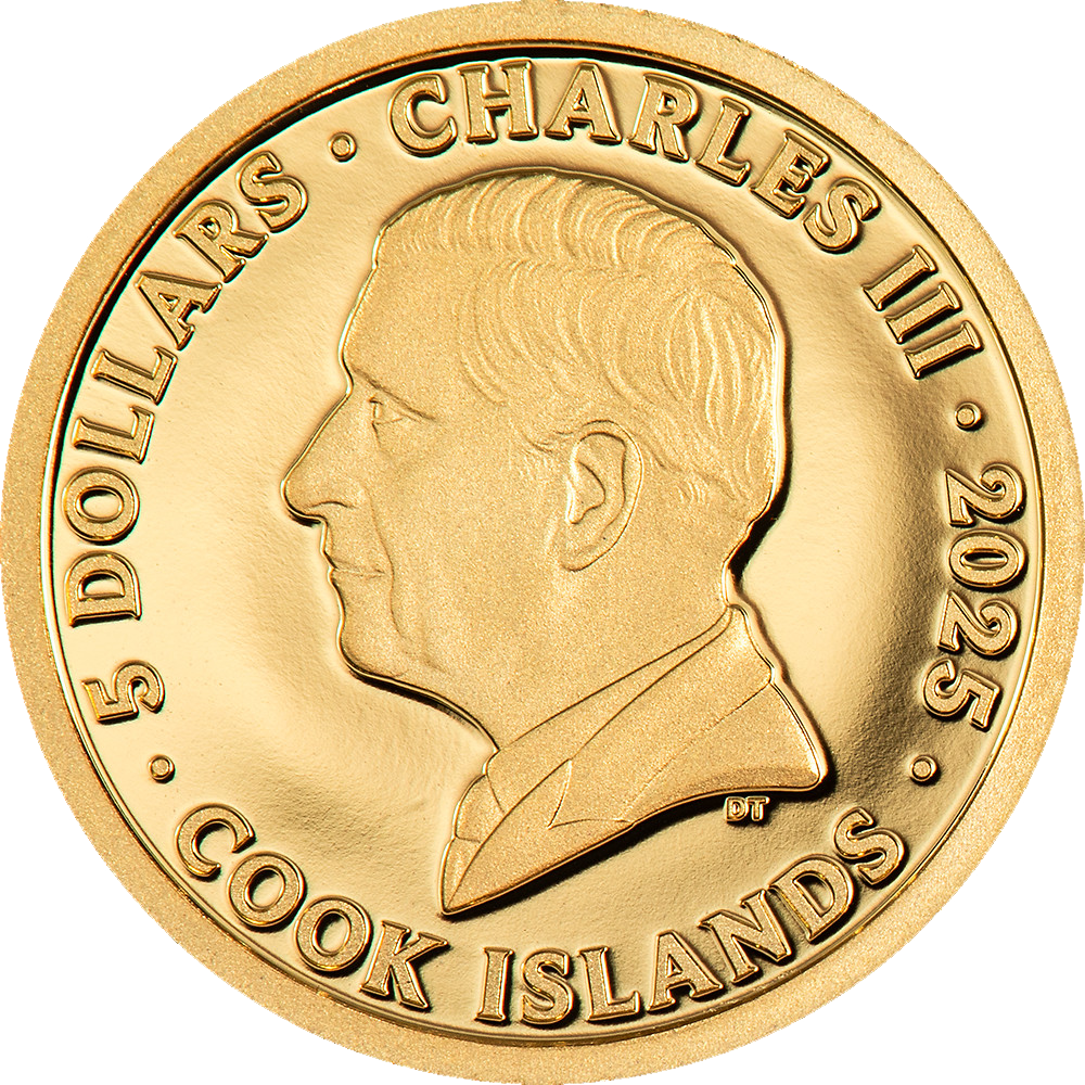2025, 5 Dollars Aztekenreich, Cook Islands