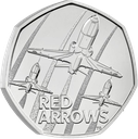 2025, 50 Pence &quot;Red Arrows&quot;, United Kingdom