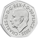 2025, 50 Pence &quot;Red Arrows&quot;, United Kingdom