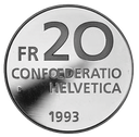 1993, 20 Fr. Gedenkmünze &quot;Paracelsus&quot;