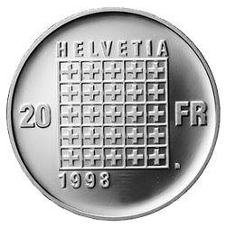 1998, 20 Fr. Gedenkmünze &quot;200 Jahre Helvetische Republik&quot;