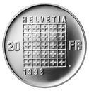 1998, 20 Fr. Gedenkmünze &quot;200 Jahre Helvetische Republik&quot;