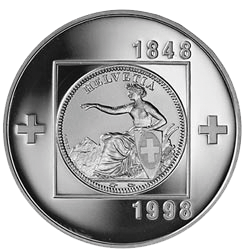 1998, 20 Fr. Gedenkmünze &quot;150 Jahre Schweizerischer Bundesstaat&quot;