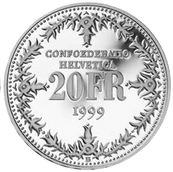 1999, 20 Fr. Gedenkmünze &quot;150 Jahre Post&quot;