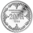 1999, 20 Fr. Gedenkmünze &quot;150 Jahre Post&quot;