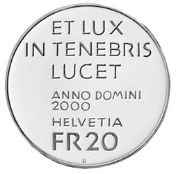 2000, 20 Fr. Gedenkmünze &quot;Lumen Christi&quot;