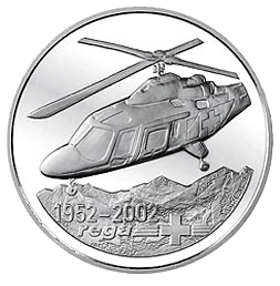 2002, 20 Fr. Gedenkmünze &quot;50 Jahre Rettungsflugwacht&quot;