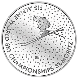 2003, 20 Fr. Gedenkmünze "Alpine Ski WM St.Moritz"