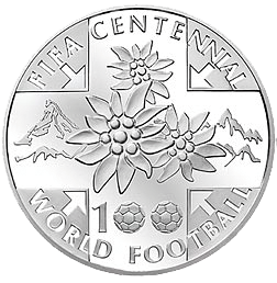 2004, 20 Fr. Gedenkmünze "100 Jahre FIFA"