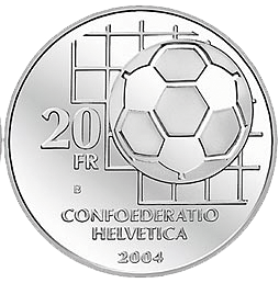 2004, 20 Fr. Gedenkmünze "100 Jahre FIFA"