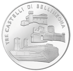 2004, 20 Fr. Gedenkmünze "Tre Castelli di Bellinzona"