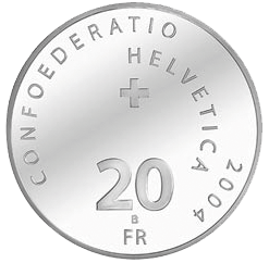 2004, 20 Fr. Gedenkmünze "Tre Castelli di Bellinzona"