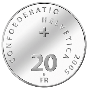 2005, 20 Fr. Gedenkmünze &quot;Kapellbrücke Luzern&quot;