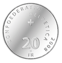 2008, 20 Fr. Gedenkmünze &quot;Vitznau-Rigi-Bahn&quot;
