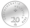 2012, 20 Fr. Gedenkmünze "Globi"