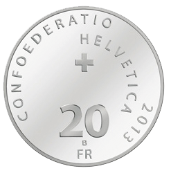 2013, 20 Fr. Gedenkmünze &quot;Erste Alpenüberquerung im Flugzeug&quot;