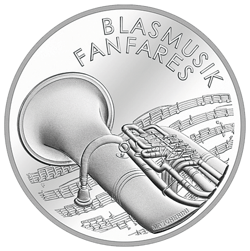 2016, 20 Fr. Gedenkmünze &quot;Blasmusik&quot;