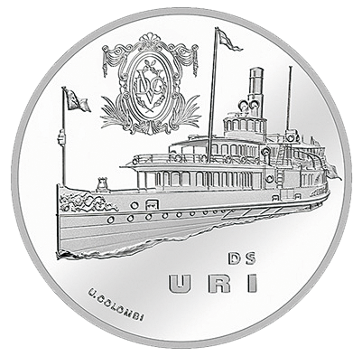 2017, 20 Fr. Gedenkmünze &quot;Dampfschiff Uri&quot;