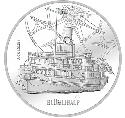 2019, 20 Fr. Gedenkmünze &quot;Dampfschiff Blümlisalp&quot;