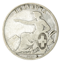 1862, 2 Fr. Silber-Kursmünze Sitzende Helvetia