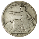 1850, 1 Fr. Silber-Kursmünze Sitzende Helvetia