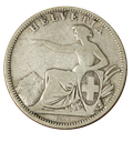 1861, 1 Fr. Silber-Kursmünze Sitzende Helvetia