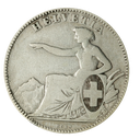1860, 2 Fr. Silber-Kursmünze Sitzende Helvetia