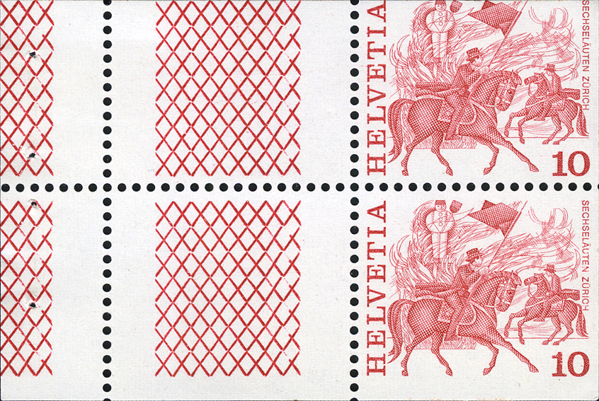 10 Rp. Sechseläuten, "Stark verschobener Schnitt"