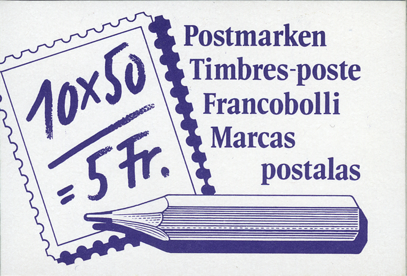 50 Rp. Postbote heute, "Stark verschobener Schnitt"