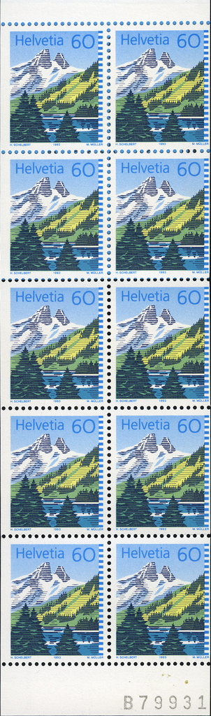 60 Rp. Lac de Tanay, "Stark verschobener Schnitt"