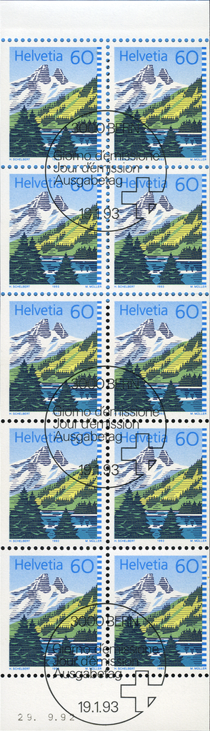 60 Rp. Lac de Tanay, "Stark verschobener Schnitt"