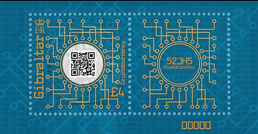 Cryptocurrentcy-Stamp, Gibraltar