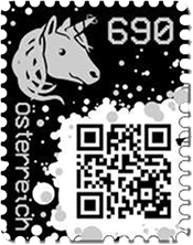 Crypto-Stamp "Einhorn schwarz"