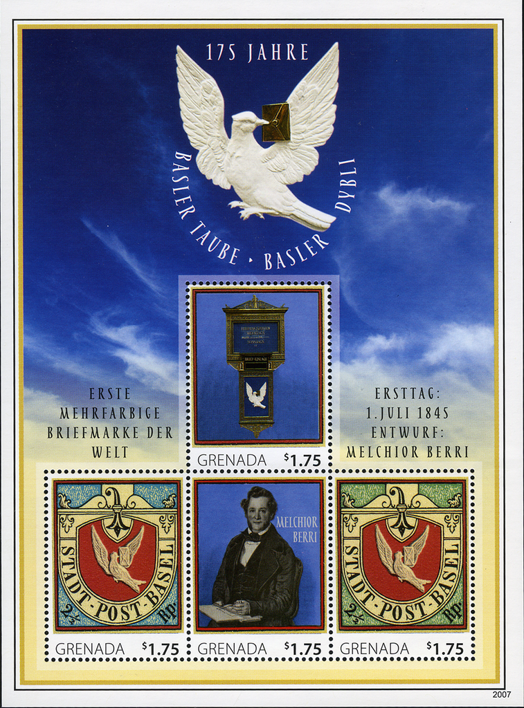 Sonderblock "175 Jahre Basler Taube"