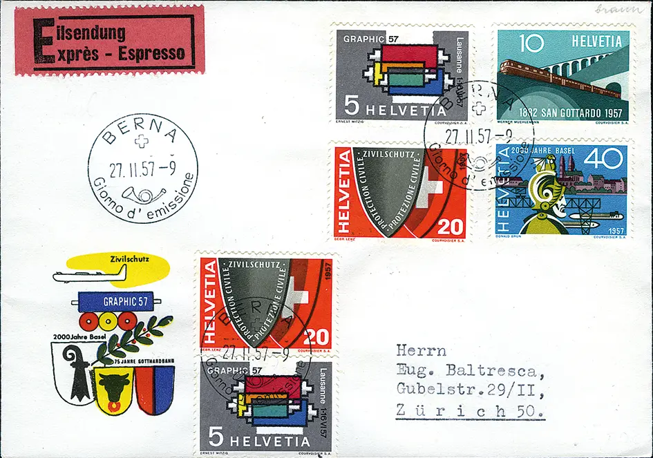 1957, Werbe- und Gedenkmarken, i