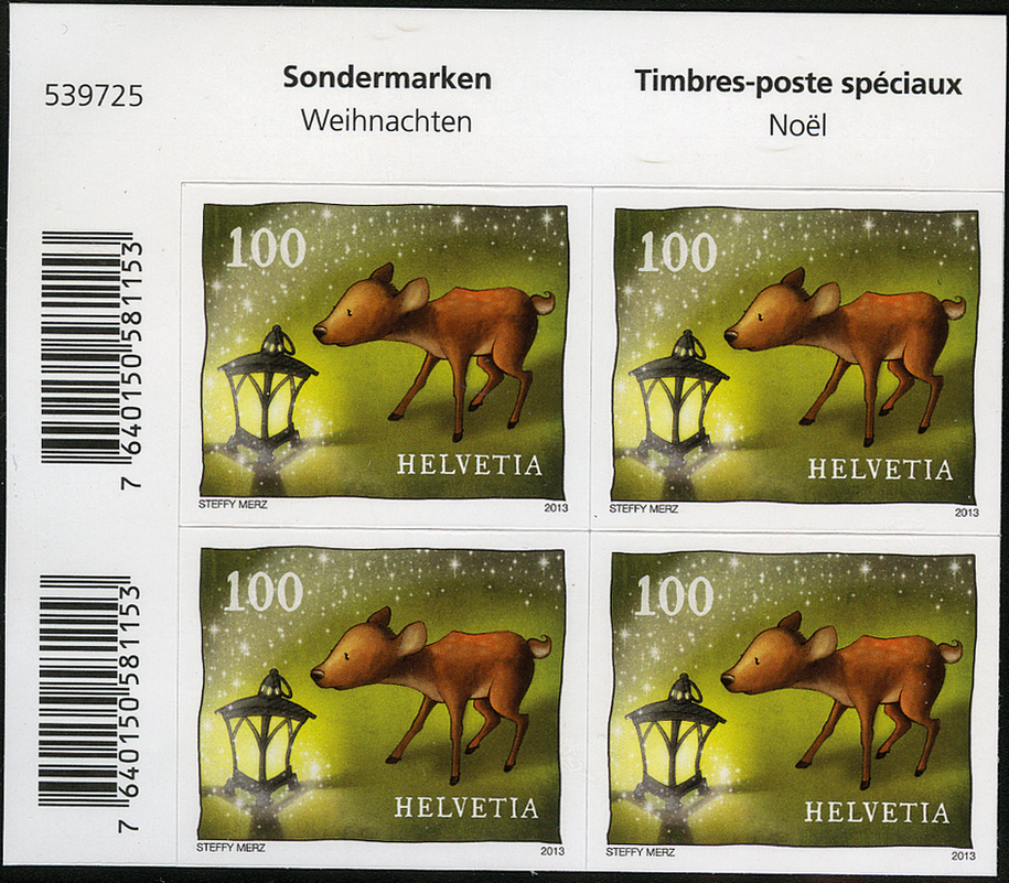 100 Rp. Reh, "Ungezähnt"