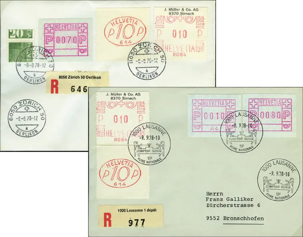 1978-1979, Automaten-Freistempel-Mischfrankaturen
